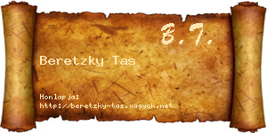 Beretzky Tas névjegykártya